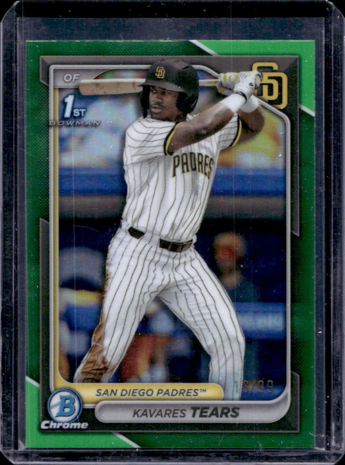 2024 Bowman Draft Kavares Tears Chrome Green Refractor 1st #18/99