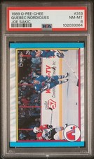 1989 O-PEE-CHEE JOE SAKIC #313 QUEBEC NORDIQUES PSA 8