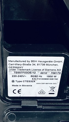 Cafetera automática Siemens eq.6 clase extra TE657F03DE/12 - DEFECTUOSA - Imagen 5 de 6