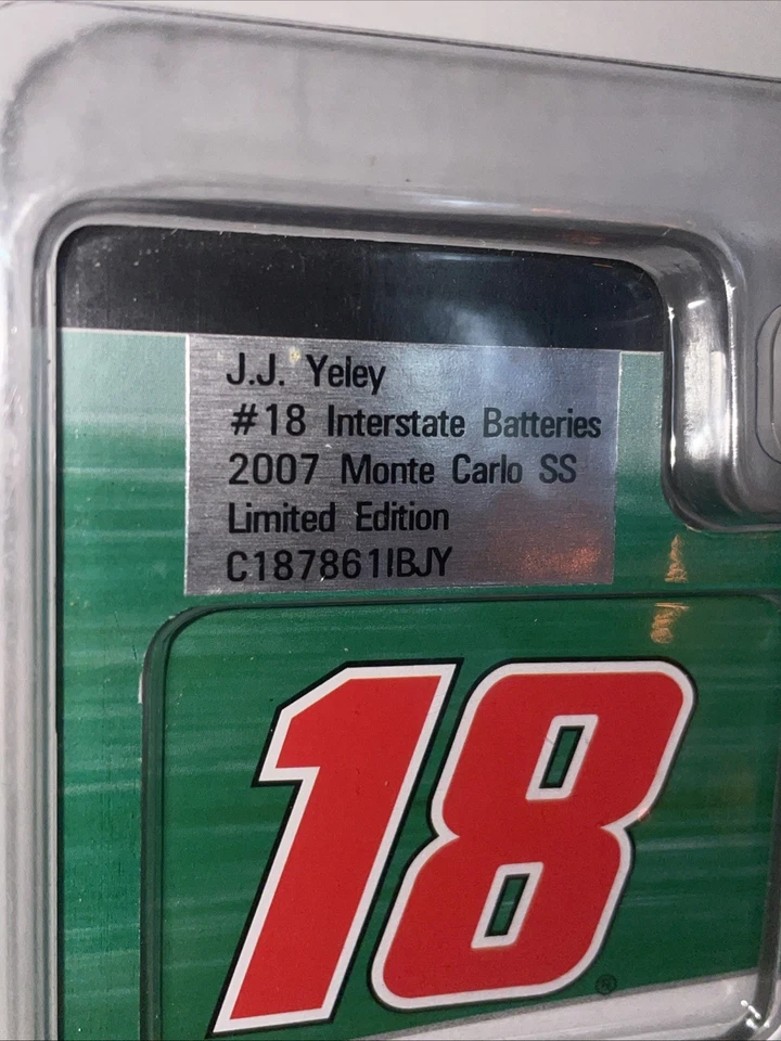 2007 J.J. Yeley #18 Interstate Batteries NASCAR Action 1/64 Scale Diecast Select - Image 3 of 4