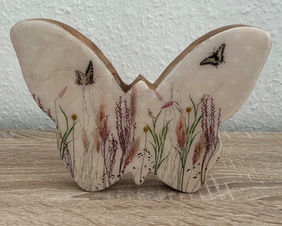 Deko Schmetterling Creativ Home Mangoholz Pastellrosa