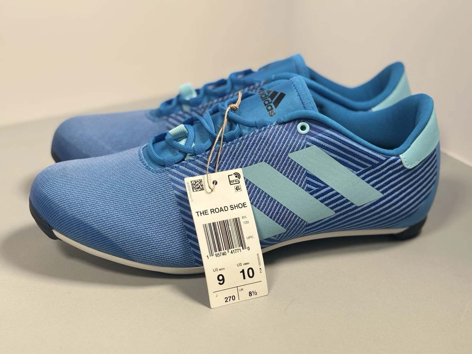 Adidas The Road Shoe Mens Athletic Cycling Bike Shoes Size 9 Blue GY6829