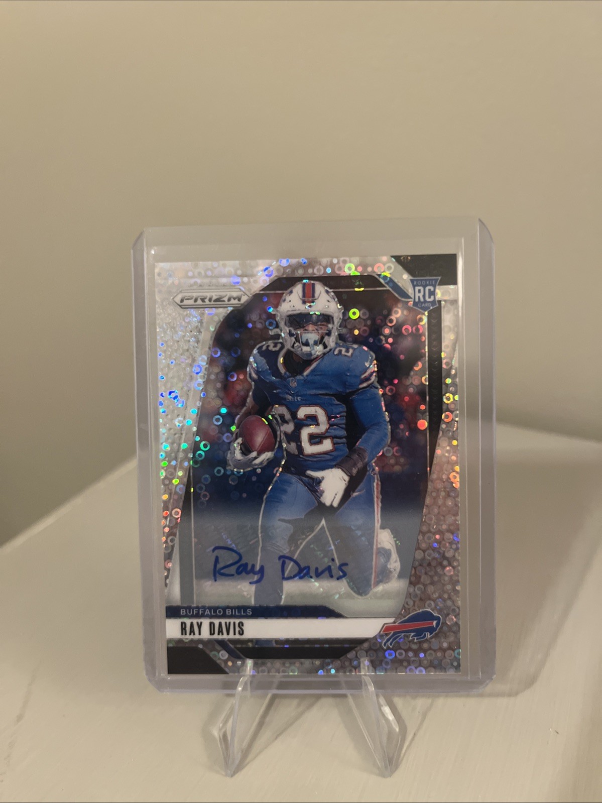 RAY DAVIS 2024 PANINI PRIZM ROOKIE AUTOGRAPH NO HUDDLE BILLS RC AUTO