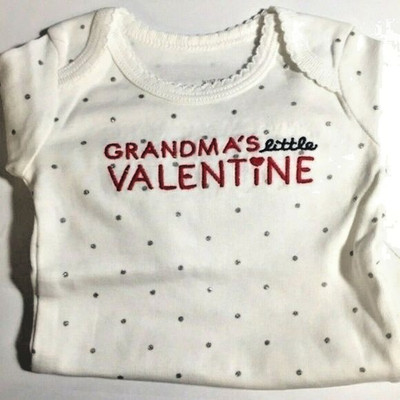 Girls Infant Carters Grandmas Little Valentine Size 3 Mo 1pc Bodysuit Outfit New