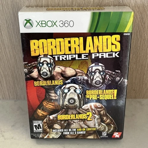 Borderlands Triple Pack (Microsoft Xbox 360, 2015) Brand New Sealed