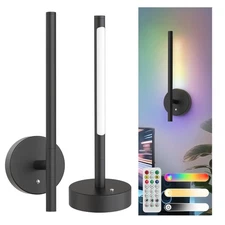 Battery Operated Wall Sconces & Table Lamp Set of 2, 10000mAh Rechargeable Ba...