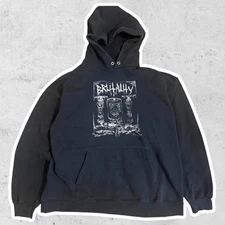 Vintage Thrasher Hoodie Mens Large Black 90s Y2K Grunge Rare