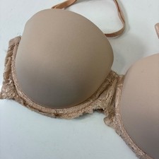 PINK Strapless Push Up Bralette Beige 34C Coquette Clean Girl