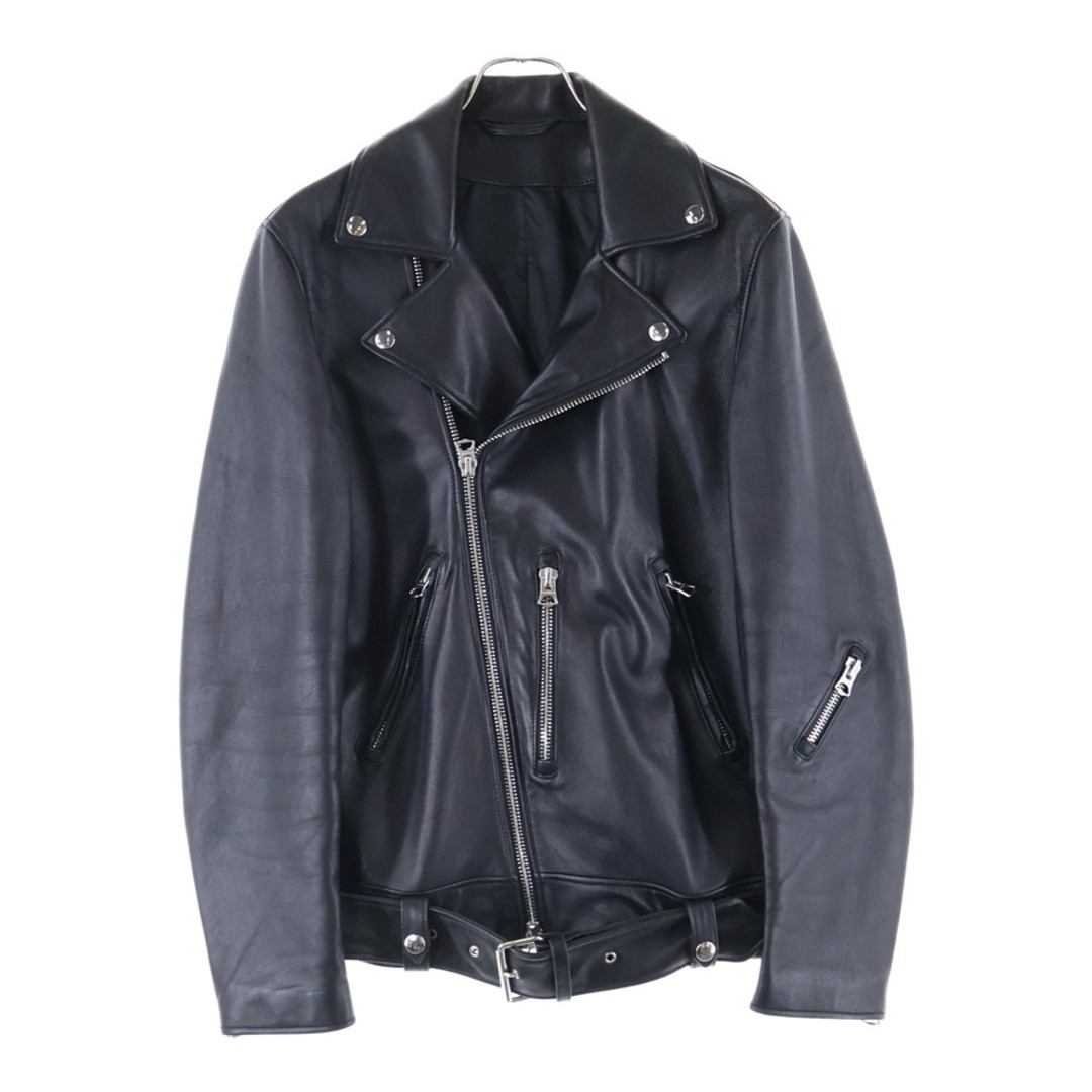 Acne Studios Nate Clean Leather Jacket Lamb Double Riders Black