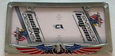 Custom Designs Patriot Metal License Plate Frame American Flag Eagle Usa Custom Designs Patriot Metal License Plate Frame American Flag Eagle Usa