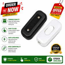 6AMP in LINE ROCKER - TORPEDO SWITCH TABLE LIGHT LAMP WHITE 2 CORE