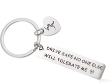 Drive Safe Keychain for Him Boyfriend Birthday Christmas Gift for Him Husband Fi