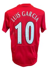 LUIS GARCIA SIGNED LIVERPOOL FC 2005 ISTANBUL HOME SHIRT (ACG CERT AG17188)