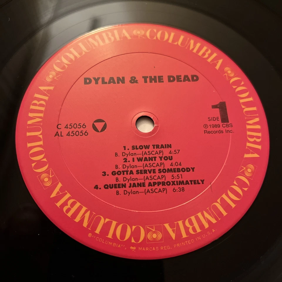 Dylan & The Dead - Bob Dylan Grateful Dead - NM Viny LP w/ Hype - 1st 1989 45056 - Image 3 of 4