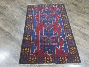 Geometric Turkish Vintage Rug,Turkish HandMade Anatolian VillageRug 2.10x4.9 Ft