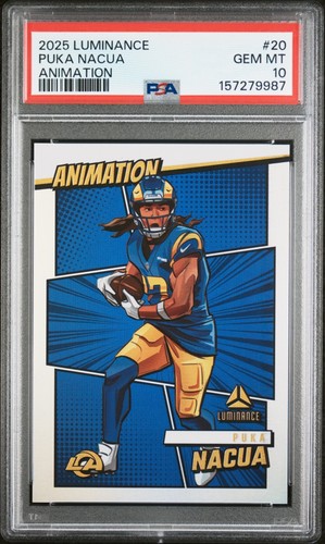 Puka Nacua #20 2025 Panini Luminance Animation card
