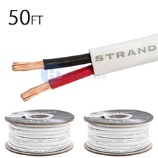 2x True 12 GA Gauge AWG Speaker Wire Cable Car Home Audio 2 Conductor 50 FT Feet