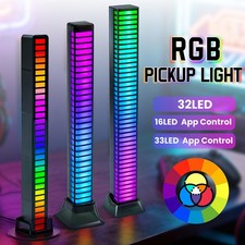 Sound Voice Activated Light Pickup Rhythm Music RGB LED Strip Tube Car Bar Lamp