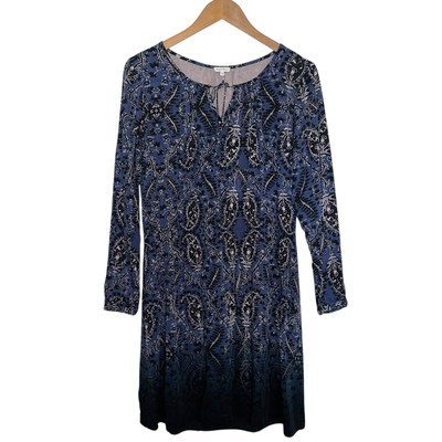 Part Two Copenhagen Damen Gr. UK 12 Langarm Tunika Oberteil blau Paisley zum Binden