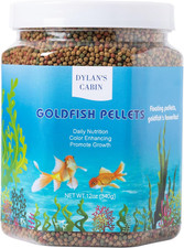 Floating Goldfish Food Pellets 12Oz - Pond Fish Food Growth Formula with Krill S