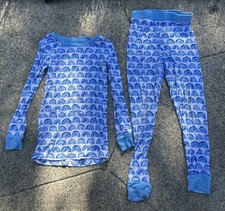 Blue White rainbow Unisex Kids Pajamas Set Long Sleeve 2 Piece 3t