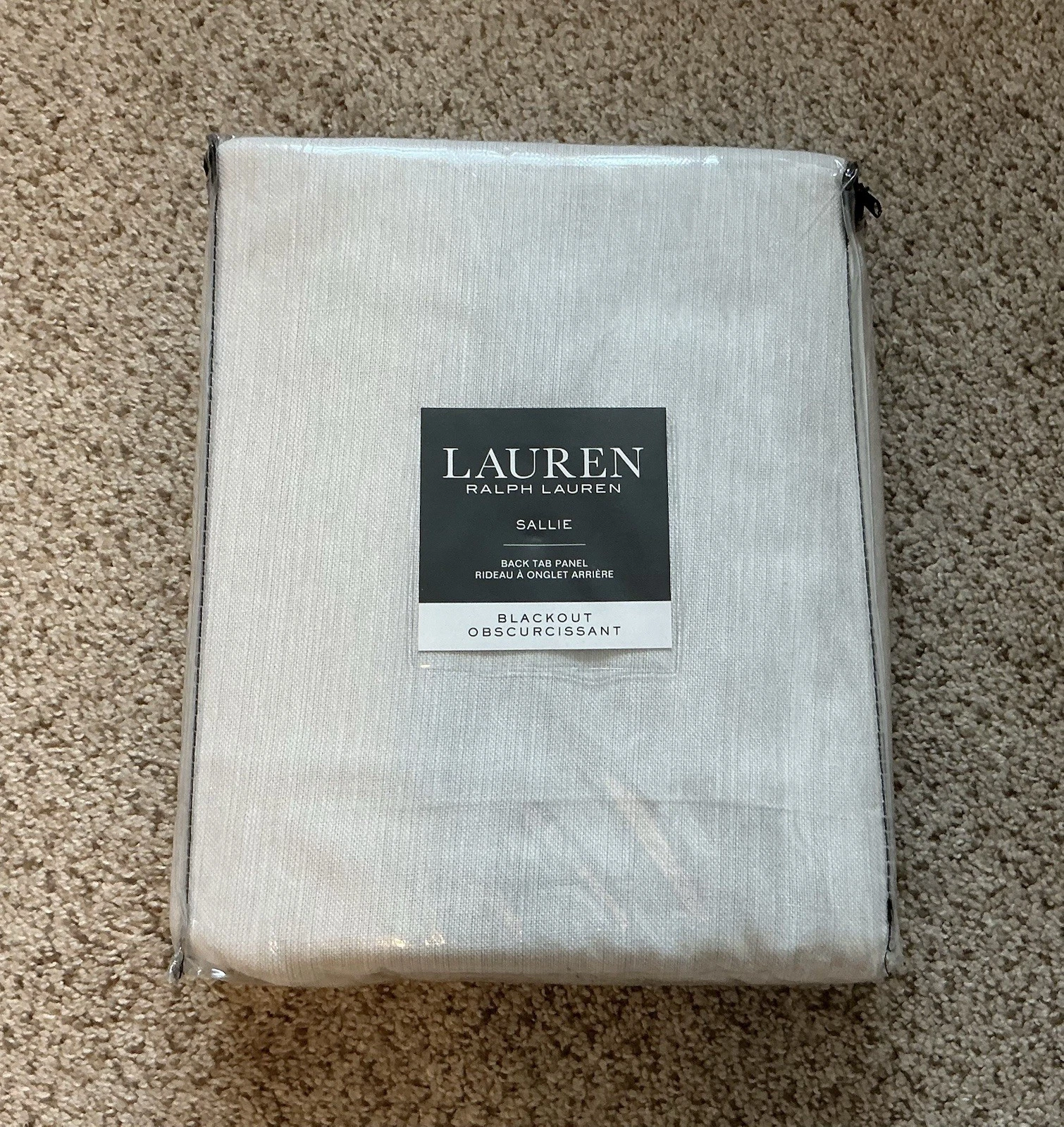 Lauren Ralph Lauren Sallie Back Tab Curtain Panel Snowflake Blackout 54"x84" NEW