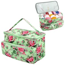Knitting Bag, Large Yarn Storage Tote Organizer Crochet Hook Holder Case Basket