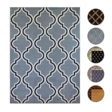 Trellis Moroccan Tile Area Rug or Floral Lattice Modern Carpet -All Sizes Colors