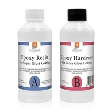 Super Gloss Epoxy Resin  Hardener for Stone Metal and Table Tops Set of 2 8oz