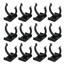 12Pcs 1.93''x1.93'' Plastic Leveler Leg Toe Kitchen Clips with Connector, Black