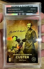 George & Elizabeth Custer Holo Gold Photo Card GleeBeeCo Signature 1/1;