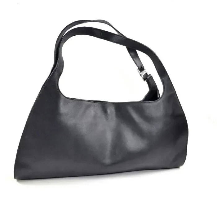 GUCCI TOM FORD Era Black Hobobag Leather Shoulder Bag Logo Vintage
