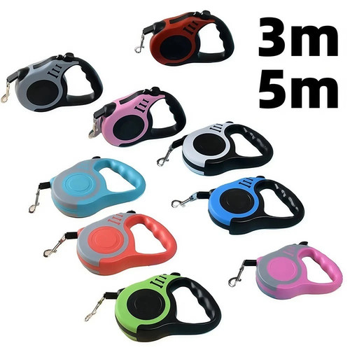 Retractable Dog Lead Extendable Training Dog Leash Pet Leads 2 Sizes 3m 5m
