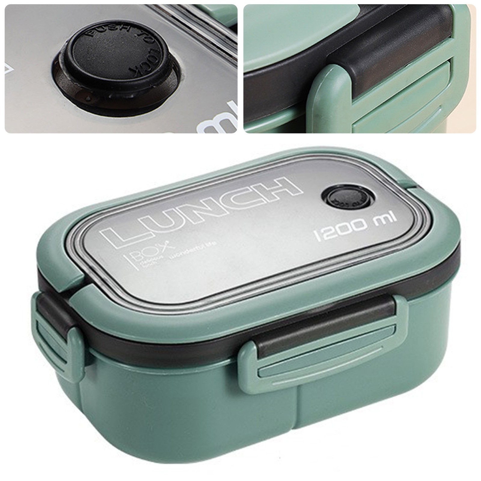 1200ml Lunch Box Double Layer Insulation Lunch Box Container With Fork KRI