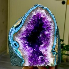 Ametista naturale 2,29 libbre geode quarzo a grappolo cristallo esemplare guarigione