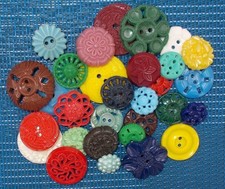 Vintage Celluloid Plastic Housedress Buttons ...