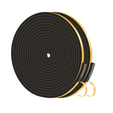 33 Ft 1/4x1/4 inch Black Foam Insulation Tape Weather Stripping Door Seal