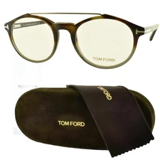 NEW! TOM FORD TF5455 055 50-20-145 Drak Havana/Shaded Gray Oval Full Rim Optical