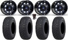 Fuel Lethal 15 Wheels Blue 32 Tricera Tires Honda Pioneer 1000 Talon