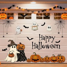 23Pcs Halloween Garage Decoration Magnet Stickers Ghost Pumpkin Bat Refrigerator