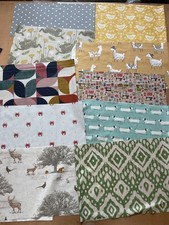 Fryetts/Clarke/C. Glyn/Iliv Cotton Fabric Remnants/Roll End.10 Pieces! Craft.