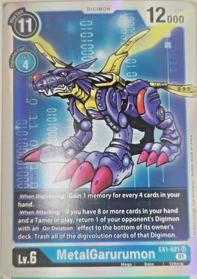 Digimon MetalGarurumon EX1-021 Card Game TCG CCG