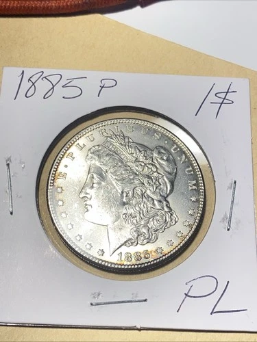 1885 P Morgan Silver Dollar. BU-Proof Like-