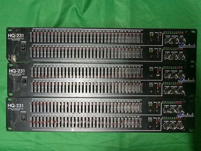 3 x ART HQ-231 Dual 31 Band EQ with Feedback Control, FOR PARTS OR REPAIR ONLY