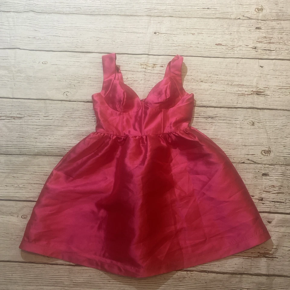 Mini Vestido Impressions Rosa Caliente Para Mujer Talla S Tafetán Hinchado Foto 3 de 4