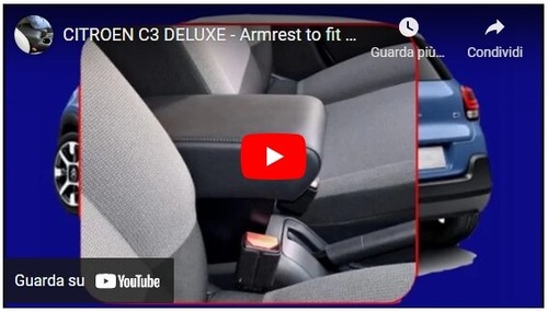 CITROEN C3 (2017-2024) 3° serie Bracciolo regolabile ecopelle nero VENDITA PROMO - Imagen 6 de 8