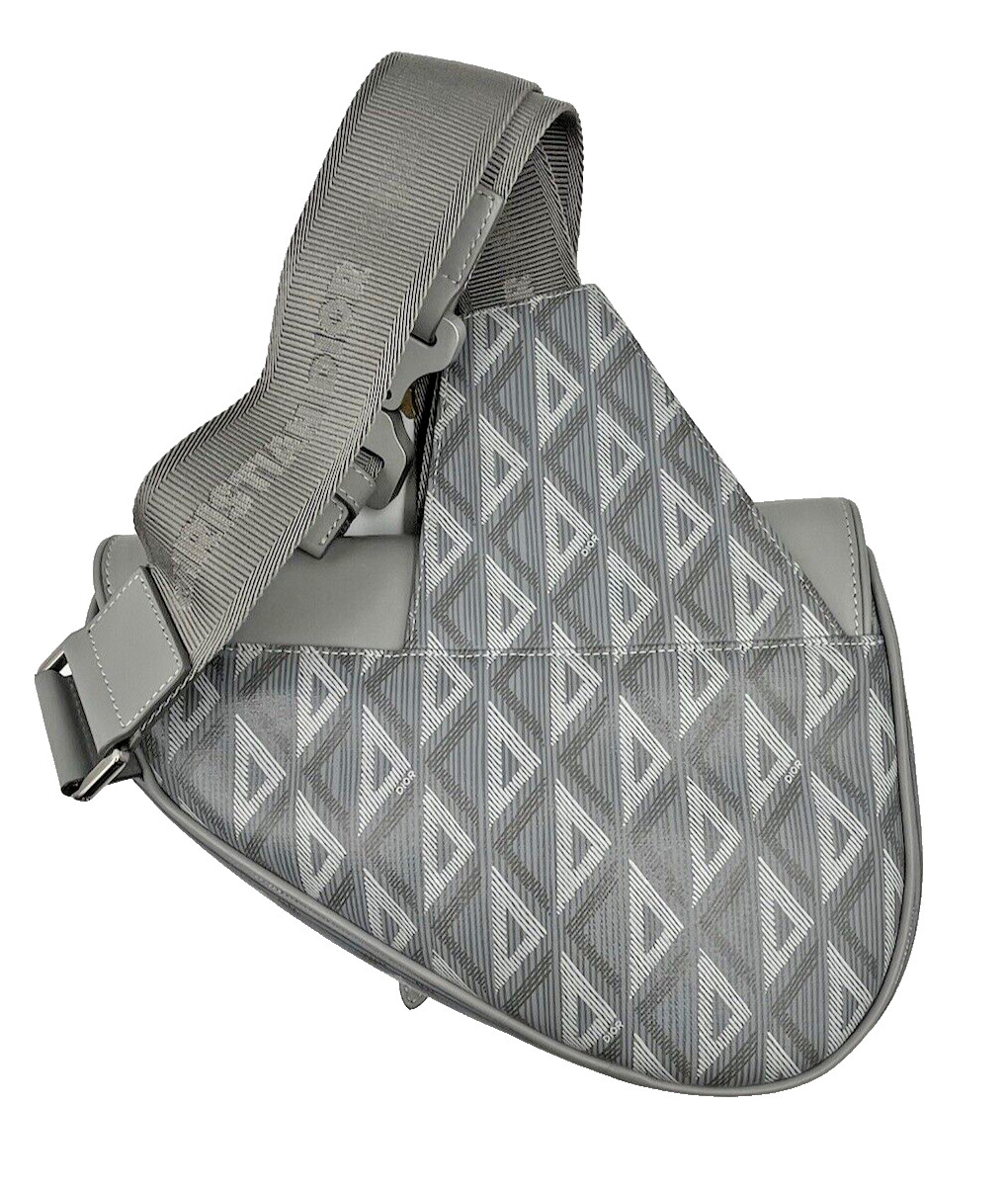 Dior Saddle bag CD Diamond Print In gray image 5