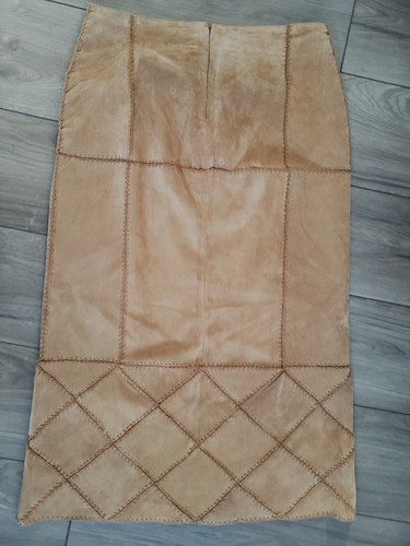 Women's Lane Bryant Long Brown Leather Skirt Size 14 - Picture 6 of 7