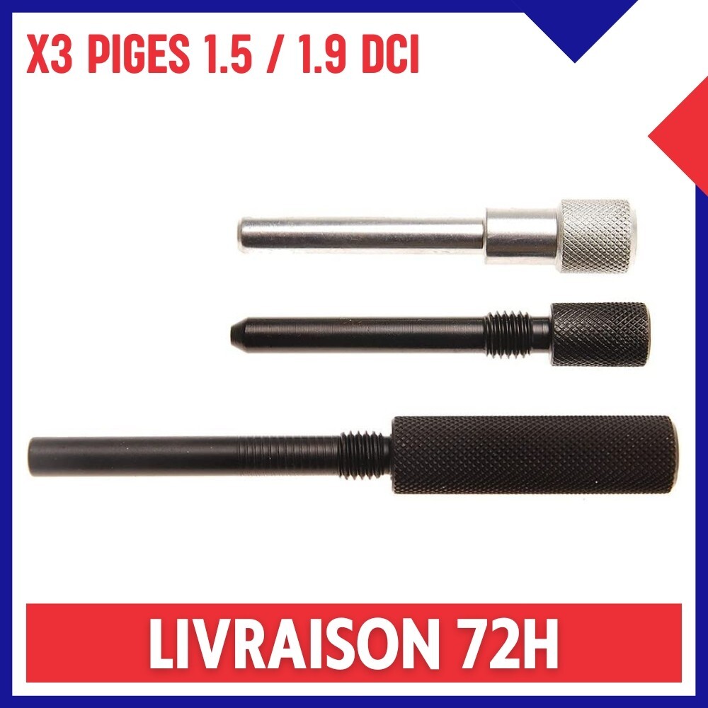 Piges de calage distribution 1.5 1.9 dCi Renault Dacia Nissan en acier carbone d'atelier