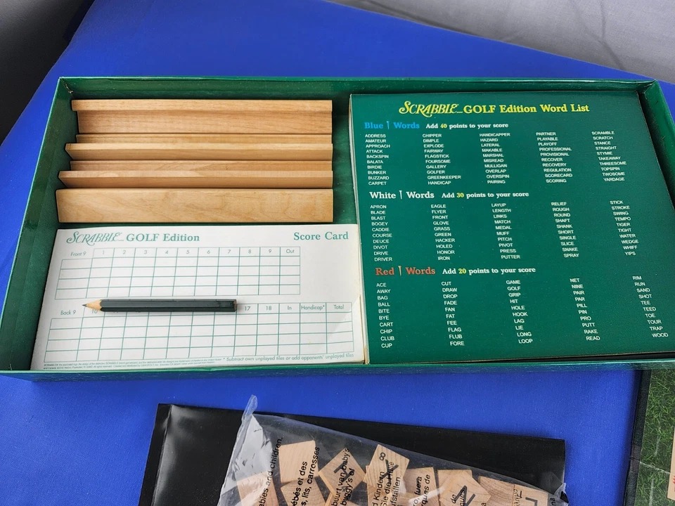 Scrabble Golf Edition Crossword Game USAopoly 2000 Sealed Tiles - Image 4 of 4